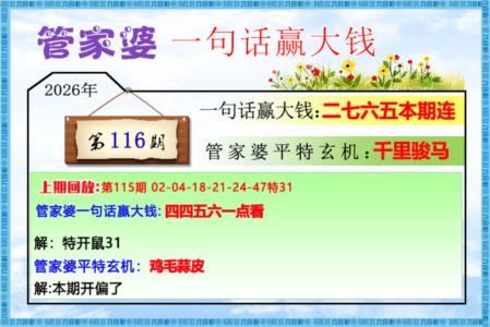 管家婆一句话赢大钱