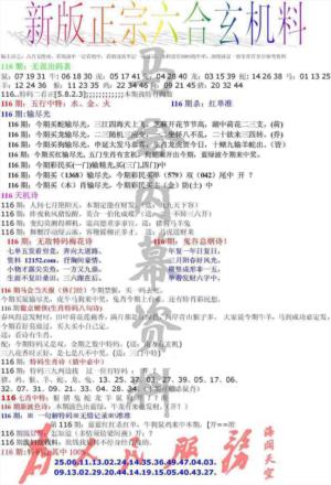 正宗六合玄机料