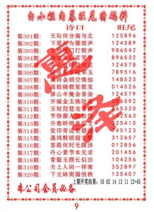 内幕旺尾特码料