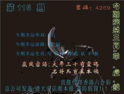 马经特码报