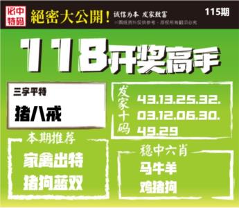 118开奖高手