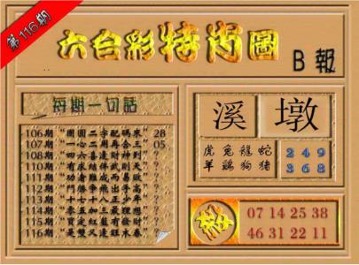 六合彩特肖图（B报）