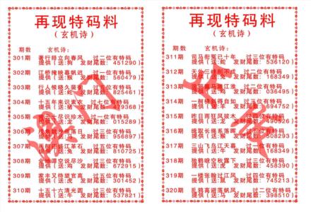 再现特码料