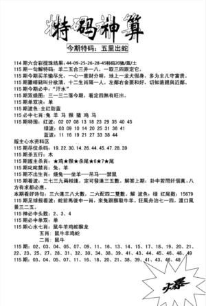特码神算(新图)