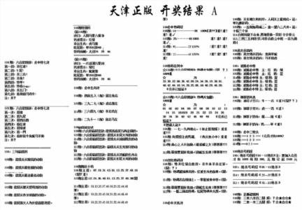天津正版开奖结果A