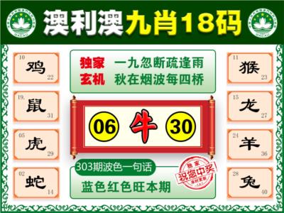 另版九肖18码