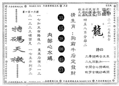 另版特码天机
