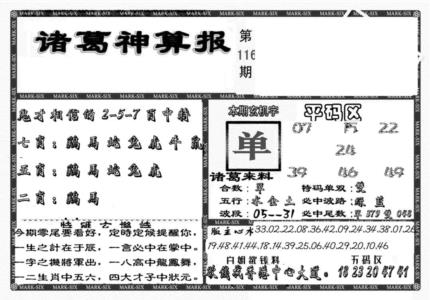 另新诸葛神算报