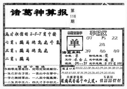 新诸葛神算报